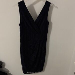 Le Chateau Navy Lace Mini Dress